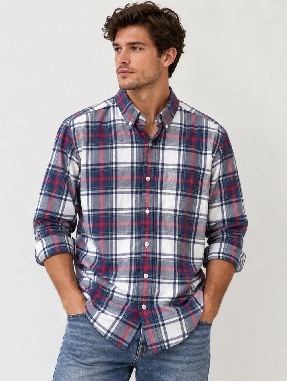JCrew | Tartan Plaid long sleeve button-down dress shirt Medium